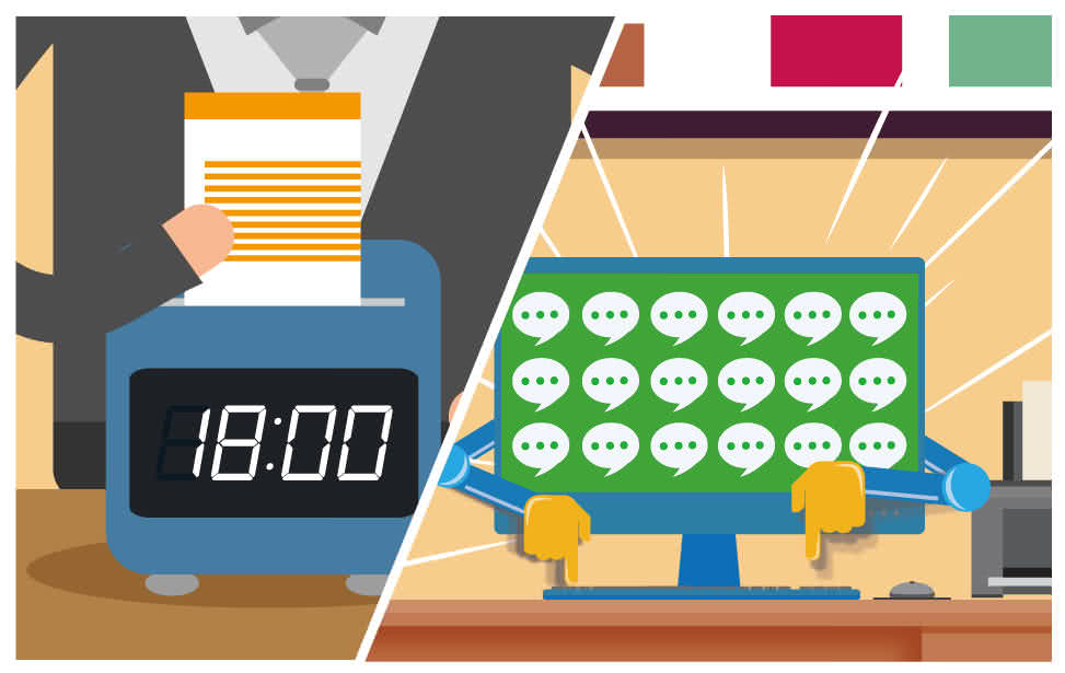 晚上，你下Class了，Your office computer keeps working and automatically helps yousend